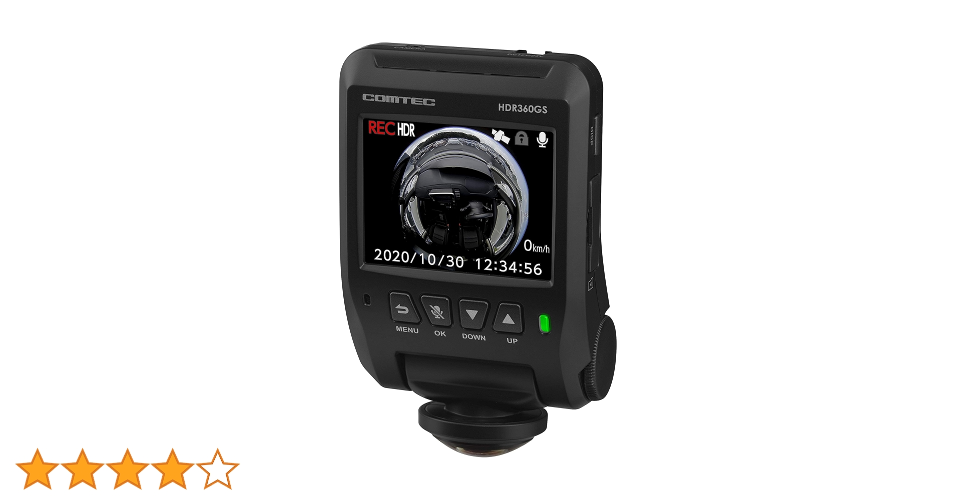 未使用新品(本体、付属品、取説は新品)化粧箱は代用品コムテック HDR360GS Amazon.co.jp: コムテック 360度全方向対応ドライブレコーダー